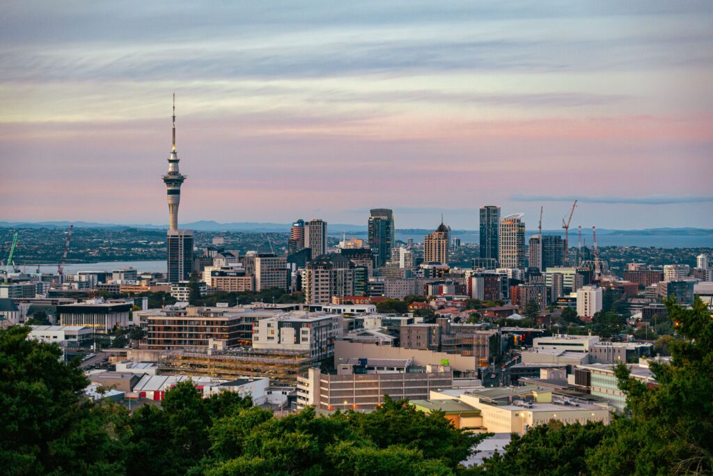 An image of the Auckland skyline.